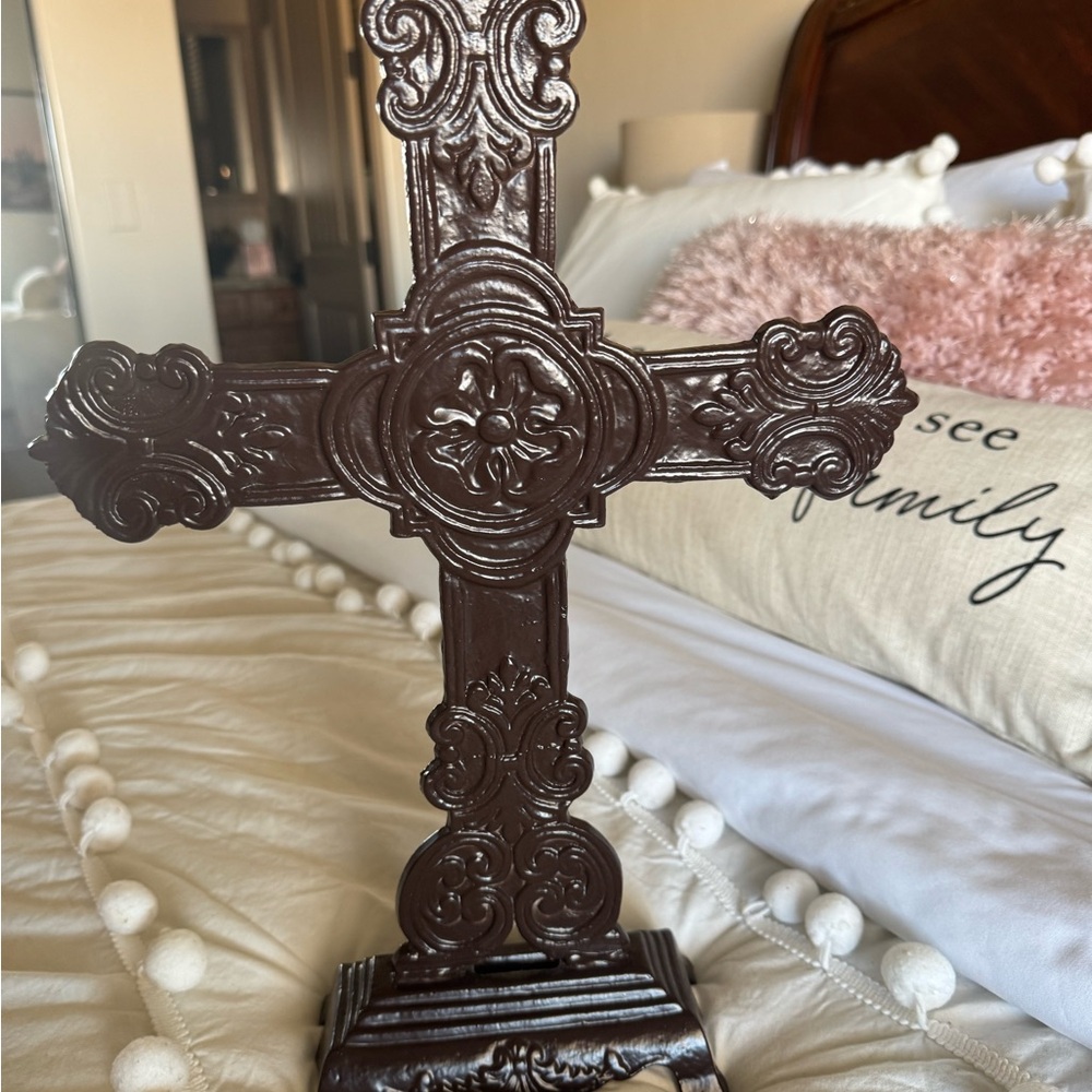 Ornate Brown Decorative Cross
